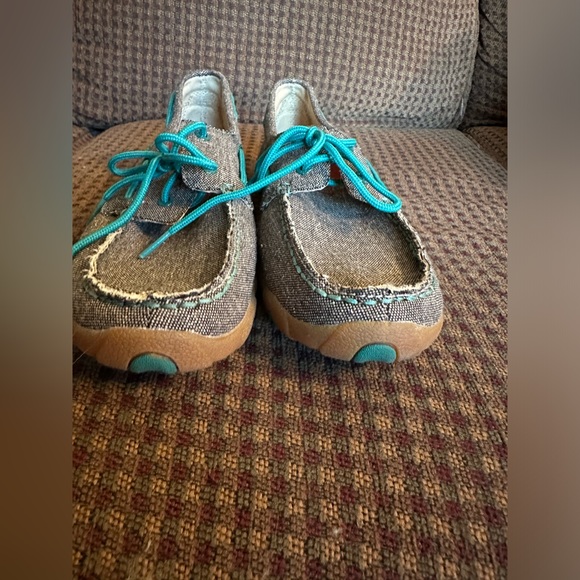 TWISTED X ECO. Mocs. TEAL TRIM. WM SZ 10 - Picture 9 of 9
